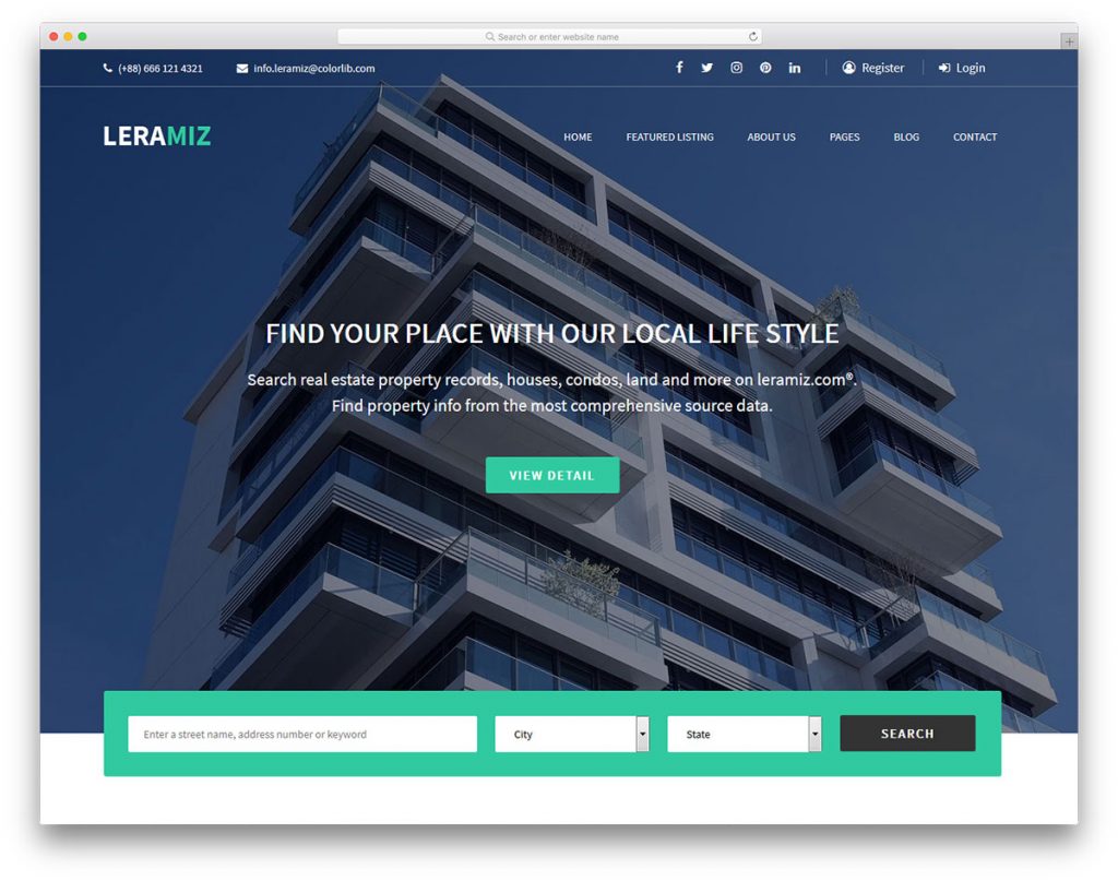 mẫu thiết kế website leramiz