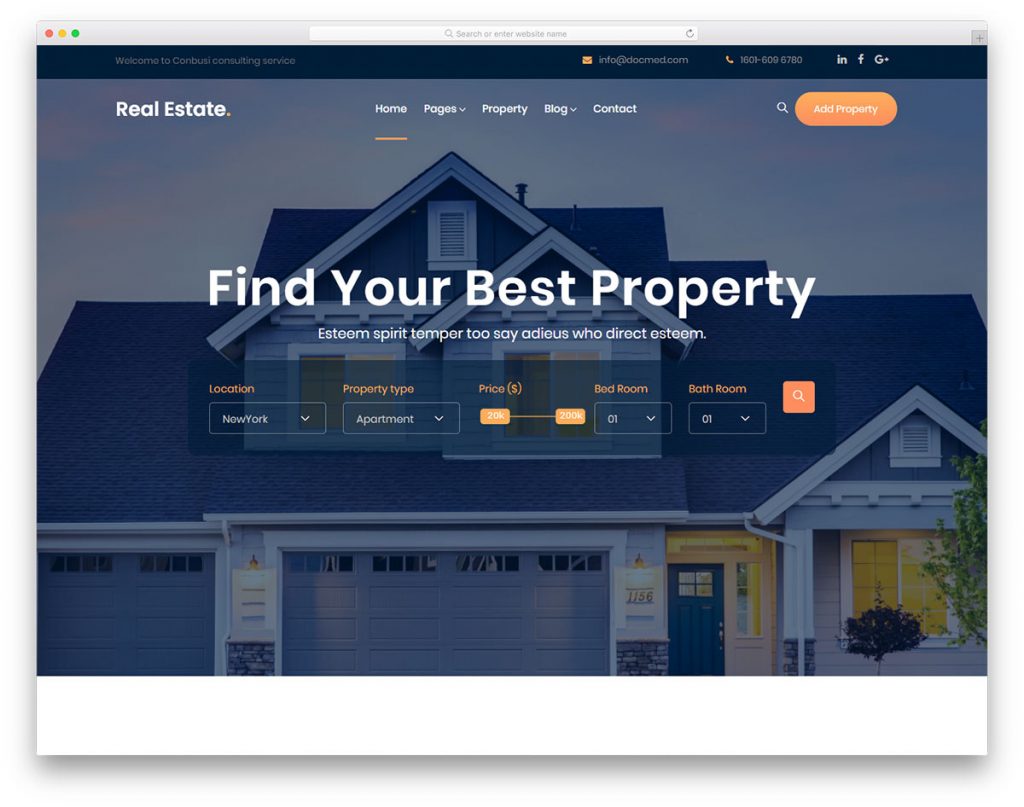 real estate 2 website template