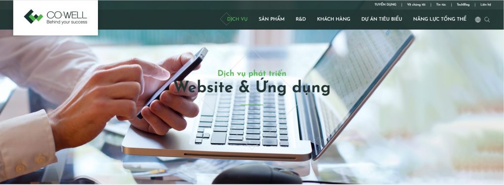 Thiet ke website spa Co well asia 6