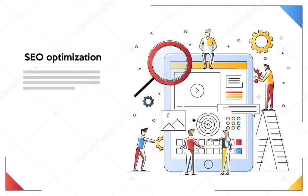 depositphotos 267821110 stock illustration conceptual web seo illustration flat