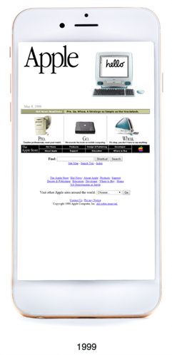 thiet ke website apple 1999