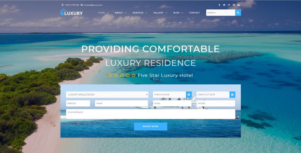 Thiet ke website khach san chuan