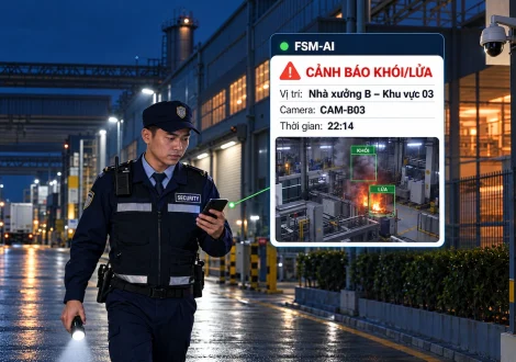 camera AI canh bao khoi lua