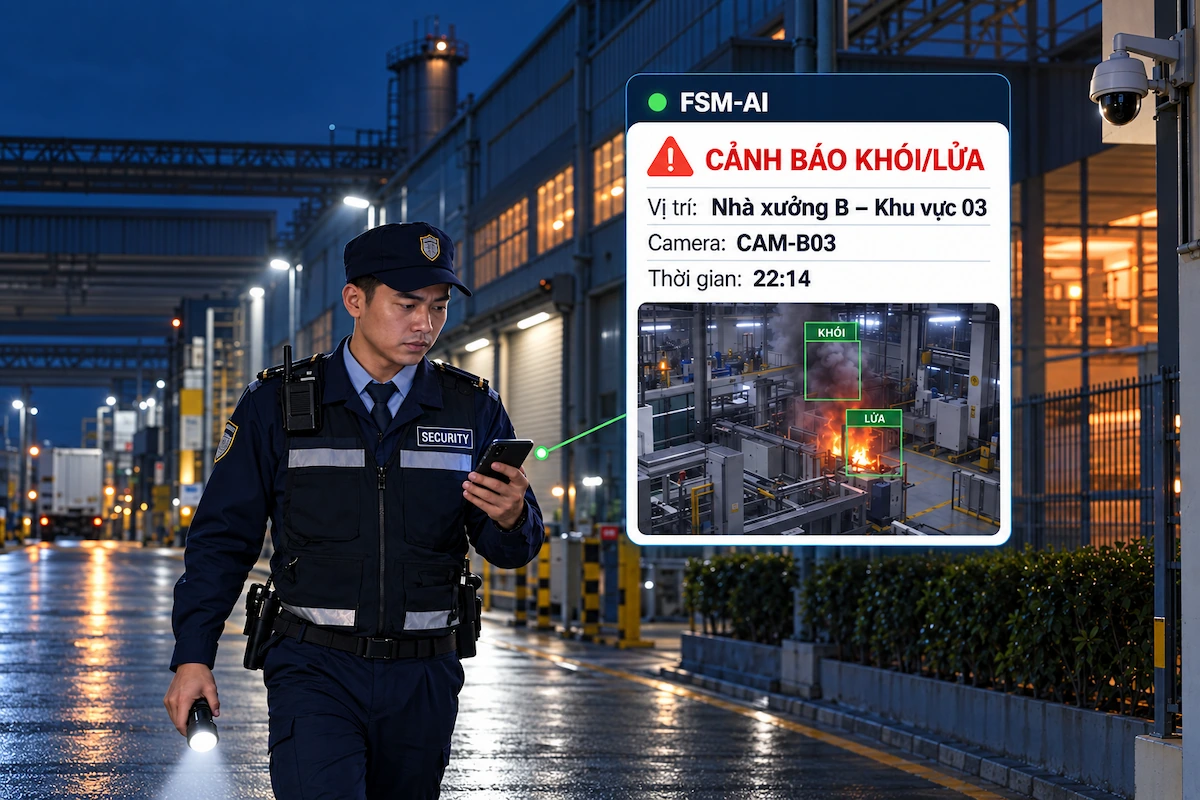 camera AI canh bao khoi lua