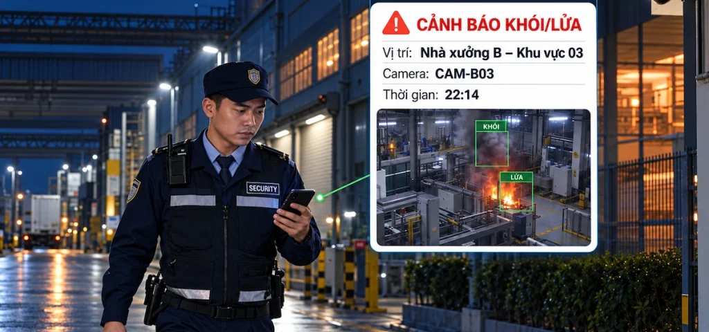 camera AI canh bao khoi lua